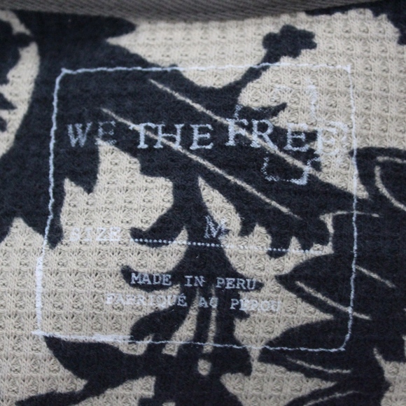 We the Free People Reverse Print Crop Top Medium - Picture 4 of 5